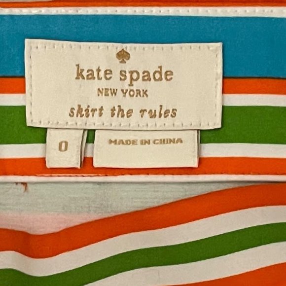 Kate Spade Size 0 Multi-Color Striped Pencil Skirt - Picture 5 of 7